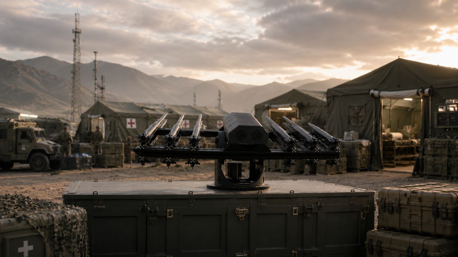 TDS-S beside a field hospital