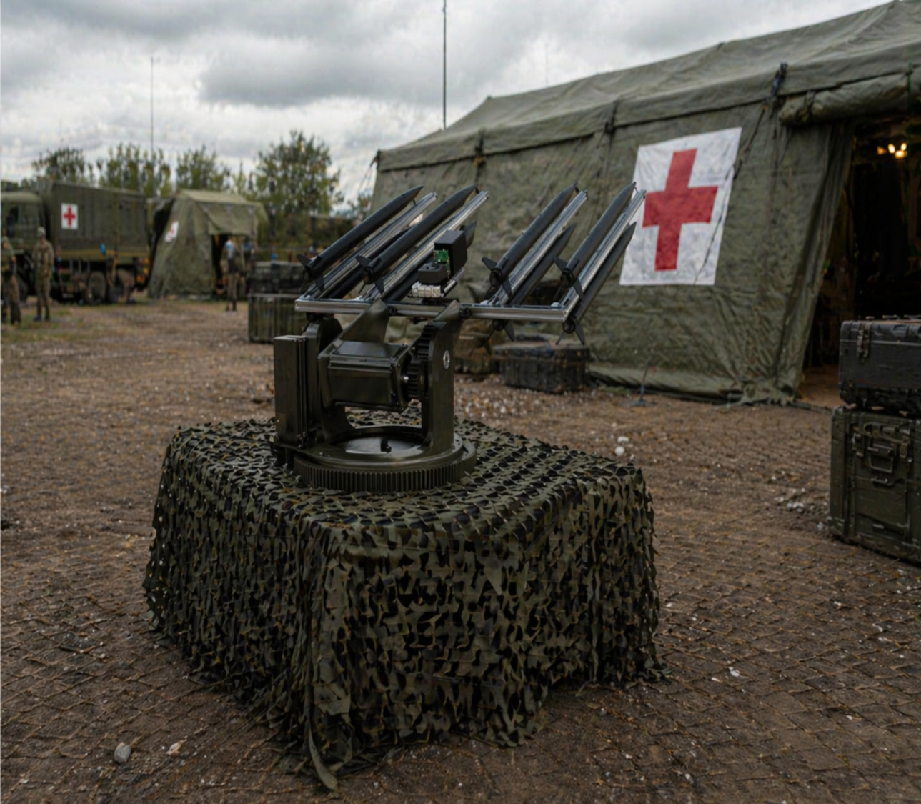 TDS-S beside a field hospital